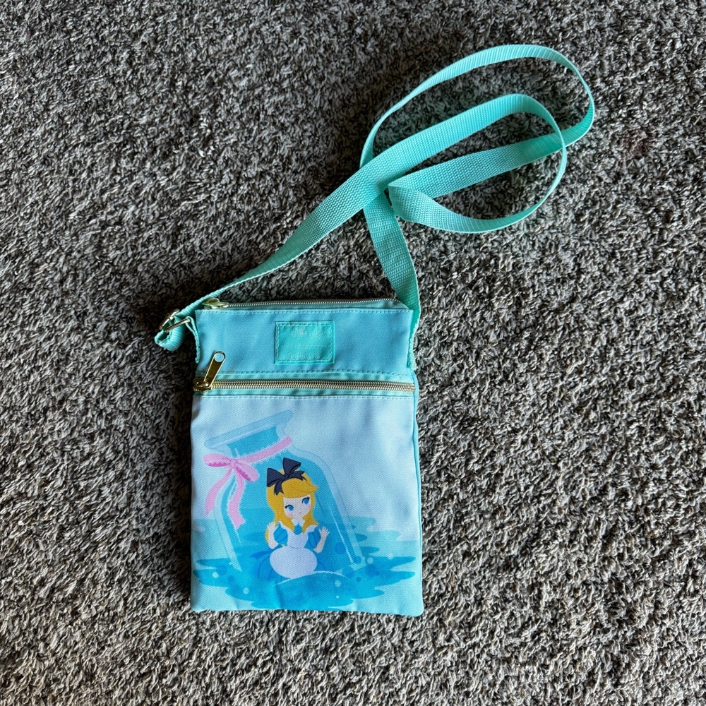 Loungefly Disney Alice‎ In Wonderland Alice in a Bottle Passport Crossbody Bag